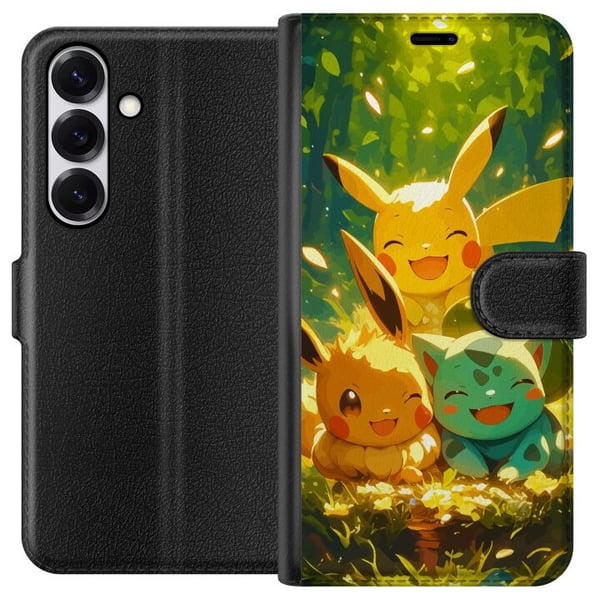 Kompatibel Tegnebogsetui til Samsung Galaxy S25 Pixelmonster spillestil - farverig design til retro-elskende gamere Kompatibel Tegnebogsetui til Samsung Galaxy S25 Pixelmonster spillestil - farverig design til retro-elskende gamere
