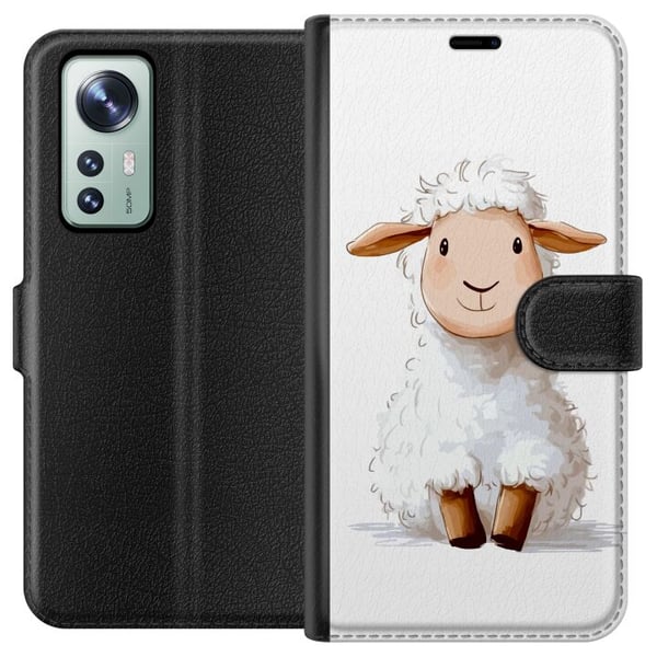 Yhteensopiva Lompakkokotelo Xiaomi 12 Suloinen Lammas - lasten ja vauvan tuotteita sarjakuvatyyliin