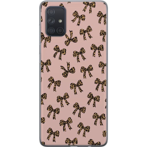 Kompatibel Mobilcover til Samsung Galaxy A71 Leopardmønstrede sløjfer lyserød baggrund mode piget sød retro mønster mode mønster stilfuld dekoration