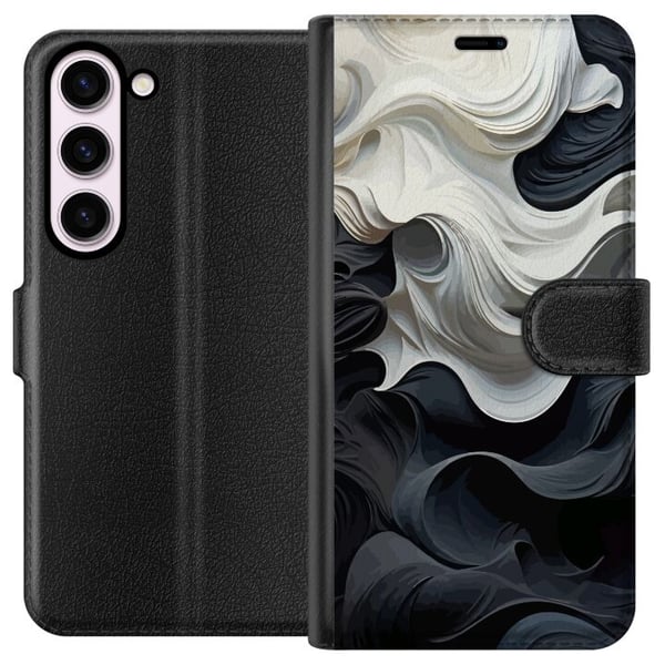 Kompatibel Tegnebogsetui til Samsung Galaxy S23 Silke Sort/Hvid Kompatibel Tegnebogsetui til Samsung Galaxy S23 Silke Sort/Hvid