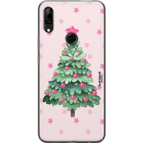 Kompatibel Mobilcover til Huawei P Smart Z Akvareljuletræ i rosa nuancer med stjerner og kugler, et charmerende og blødt julemotiv, der passer perfek