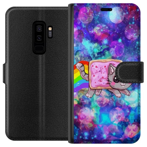 Kompatibelt Plånboksfodral till Samsung Galaxy S9+ Flygande katt Kompatibelt Plånboksfodral till Samsung Galaxy S9+ Flygande katt