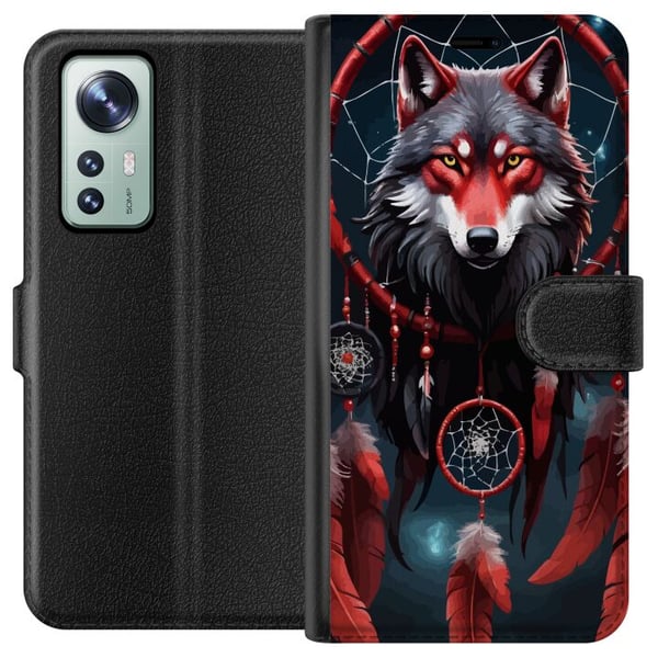Yhteensopiva Lompakkokotelo Xiaomi 12 Susi