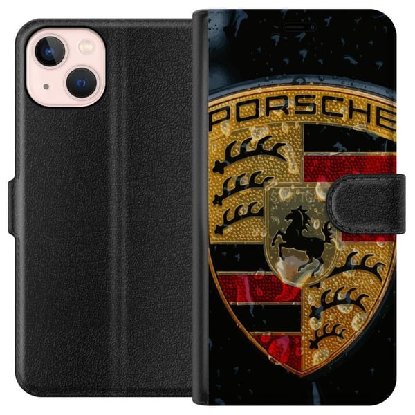 Kompatibelt Lommeboketui til Apple iPhone 13 mini Porschevåpenskjold plakat luksusbil emblem sportsbil logo Stuttgart klassisk retrodesign bilmerke k Kompatibelt Lommeboketui til Apple iPhone 13 mini Porschevåpenskjold plakat luksusbil emblem sportsbil logo Stuttgart klassisk retrodesign bilmerke k