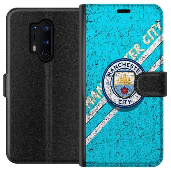Yhteensopiva Lompakkokotelo OnePlus 8 Pro Manchester City Jalkapallo Premierklubb