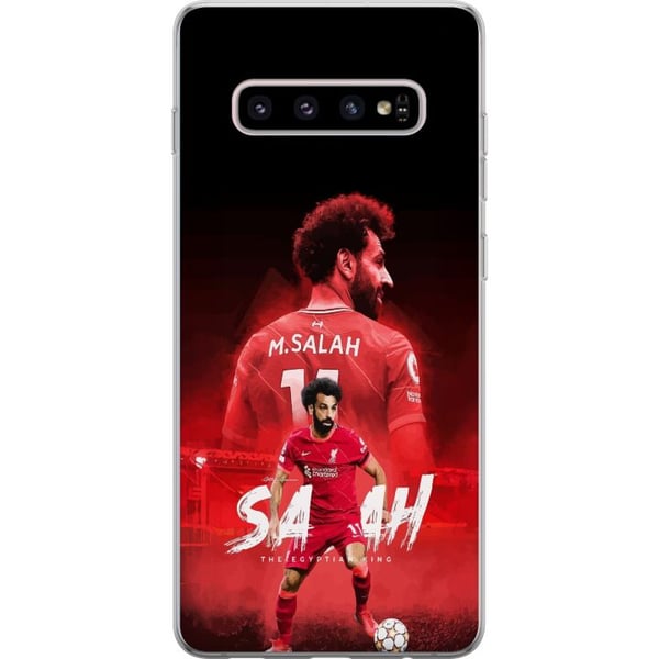 Kompatibelt Mobilskal till Samsung Galaxy S10+ Mohamed Salah Liverpool Egypten teknisk legend med snabbhet dribblingar och otrolig klubbhistoria i Li