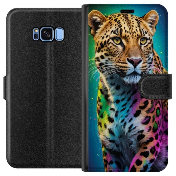 Kompatibelt Plånboksfodral till Samsung Galaxy S8 Leopard Kompatibelt Plånboksfodral till Samsung Galaxy S8 Leopard