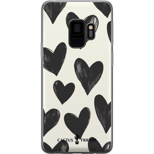 Kompatibelt Mobildeksel til Samsung Galaxy S9 Cactus and Friends - Dristig svart kjærlighetsmønster Kompatibelt Mobildeksel til Samsung Galaxy S9 Cactus and Friends - Dristig svart kjærlighetsmønster
