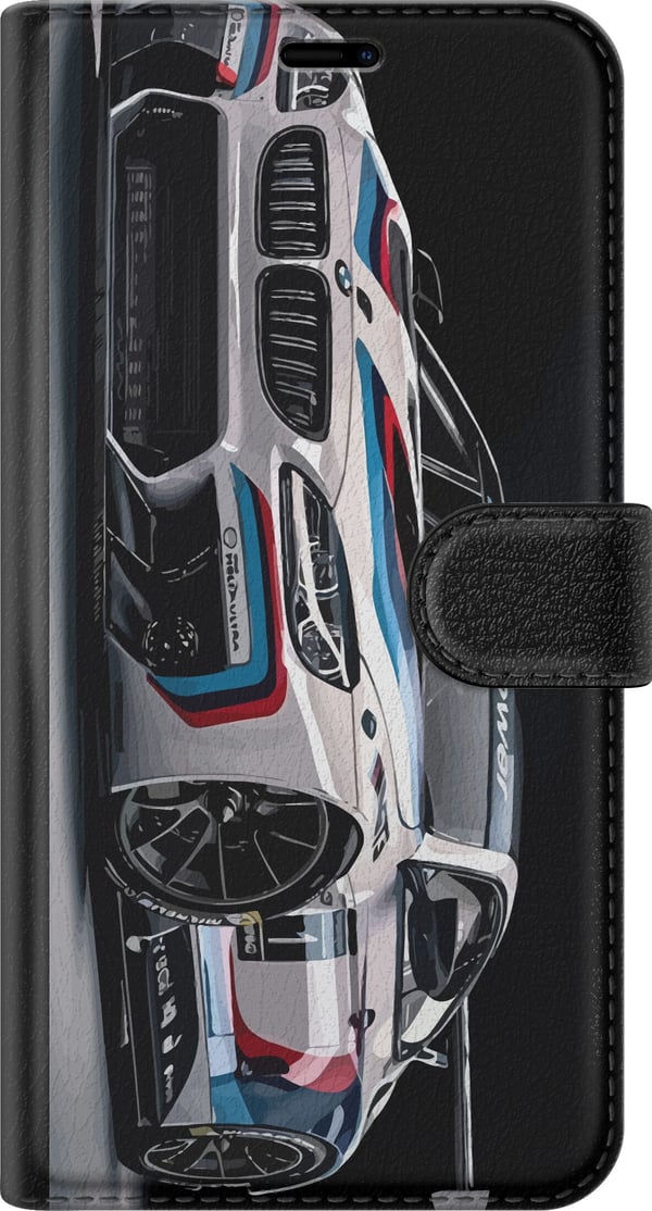 Kompatibelt Plånboksfodral till Samsung Galaxy S20 FE BMW M Power illustration – Sportbil i vit racingdesign närbild konst