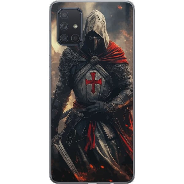 Kompatibel Mobilcover til Samsung Galaxy A71 tempelridder korsridder korsfarer kriger middelalderrustning kors sværd fantasy kæmper plakatdesign