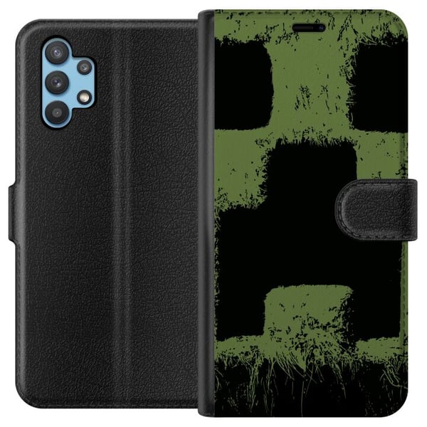 Kompatibelt Plånboksfodral till Samsung Galaxy A32 5G A Minecraft Movie Kompatibelt Plånboksfodral till Samsung Galaxy A32 5G A Minecraft Movie