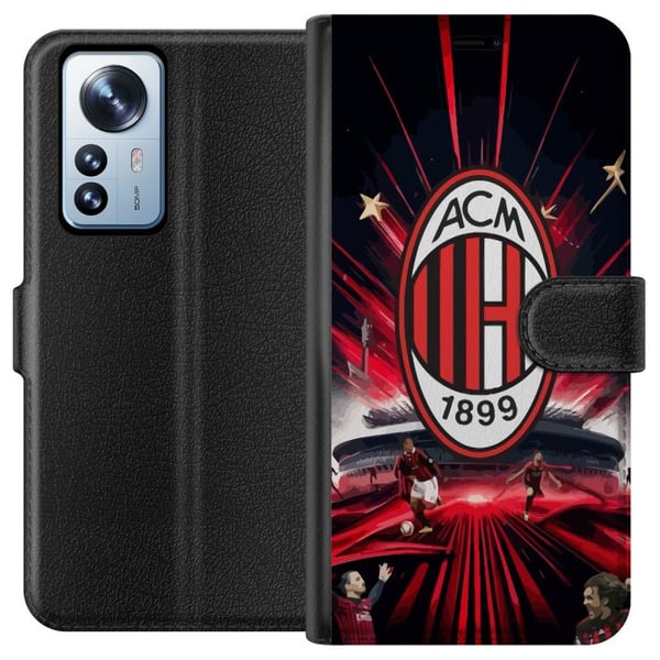 Kompatibelt Plånboksfodral till Xiaomi 12 Pro AC Milan