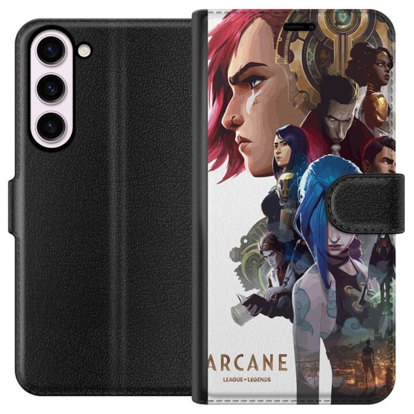 Kompatibel Tegnebogsetui til Samsung Galaxy S23+ Arcane LoL-plakat League of Legends Netflix-anime Jinx Vi spilkarakterer fanart fantasykunst