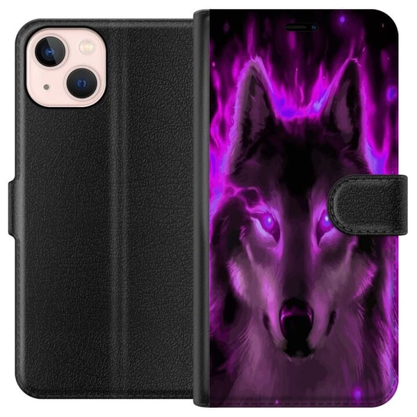 Kompatibelt Lommeboketui til Apple iPhone 13 mini Ulven Kompatibelt Lommeboketui til Apple iPhone 13 mini Ulven