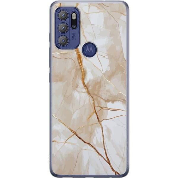 Kompatibel Mobilcover til Motorola Moto G60S Hvid marmor med guldårer, elegant og luksuriøst design perfekt til dig, der elsker stil og klasse