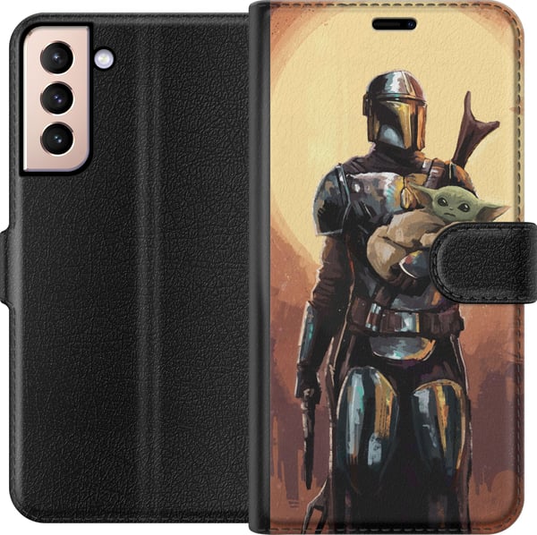 Kompatibelt Plånboksfodral till Samsung Galaxy S21 Baby Yoda