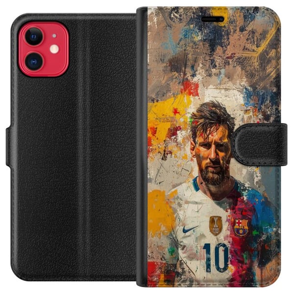 Kompatibelt Plånboksfodral till Apple iPhone 11 Messi Art Kompatibelt Plånboksfodral till Apple iPhone 11 Messi Art