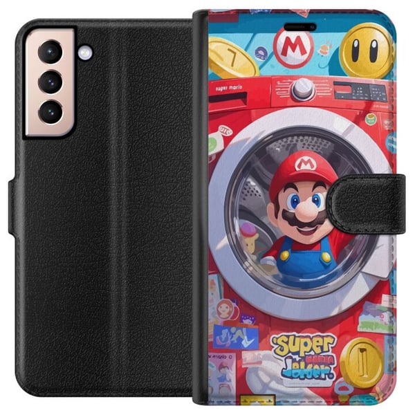Kompatibelt Lommeboketui til Samsung Galaxy S21 Mario Kompatibelt Lommeboketui til Samsung Galaxy S21 Mario
