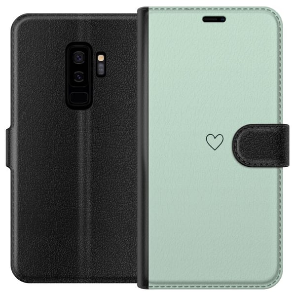 Kompatibelt Plånboksfodral till Samsung Galaxy S9+ Enkelt Hjärtat