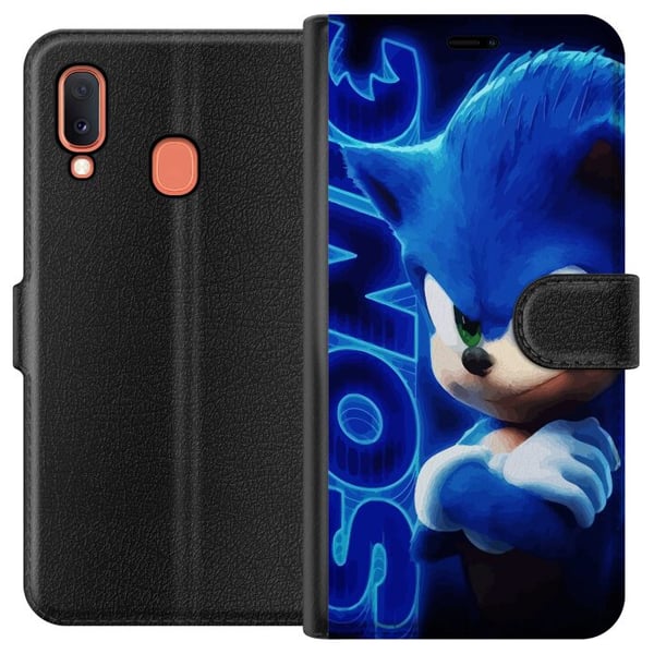 Kompatibelt Plånboksfodral till Samsung Galaxy A20e Sonic the Hedgehog Kompatibelt Plånboksfodral till Samsung Galaxy A20e Sonic the Hedgehog