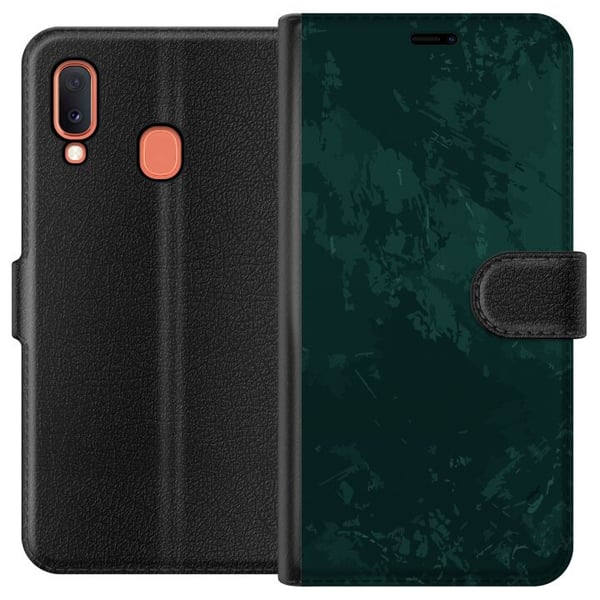Kompatibelt Plånboksfodral till Samsung Galaxy A20e Emerald Echo Kompatibelt Plånboksfodral till Samsung Galaxy A20e Emerald Echo