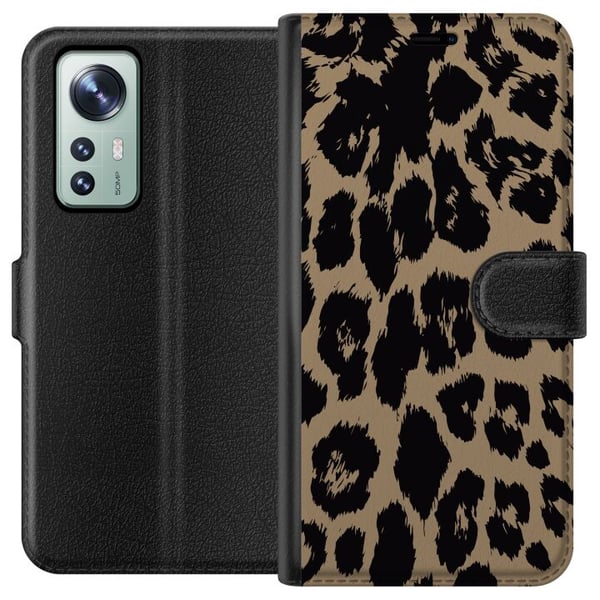 Kompatibelt Lommeboketui til Xiaomi 12 Leopard