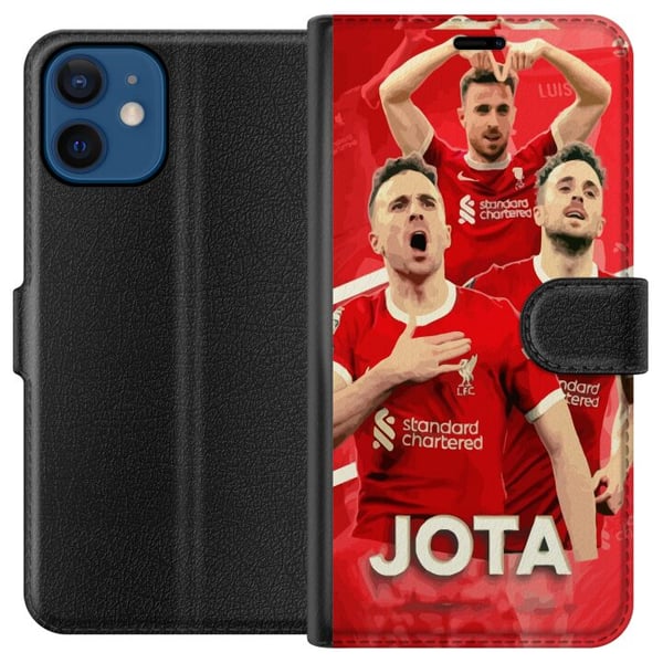 Yhteensopiva Lompakkokotelo Apple iPhone 12 mini Liverpool Jota juliste Portugali hyökkääjä kärkipelaaja Premier League Reds jalkapallo pelaaja seura