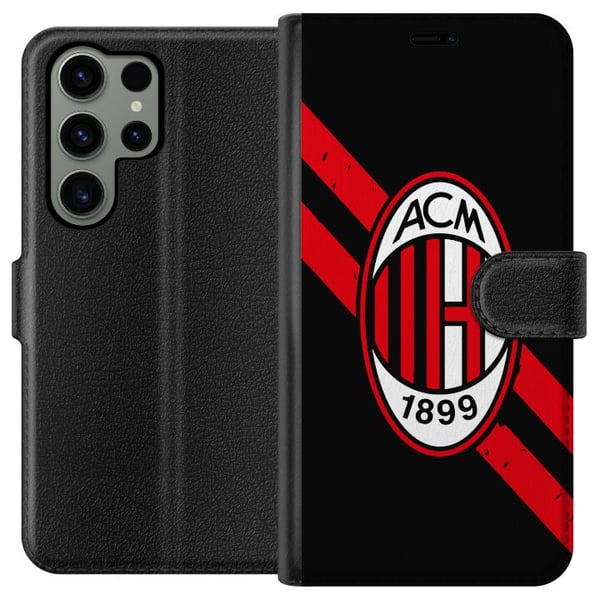 Kompatibel Tegnebogsetui til Samsung Galaxy S23 Ultra AC Milan