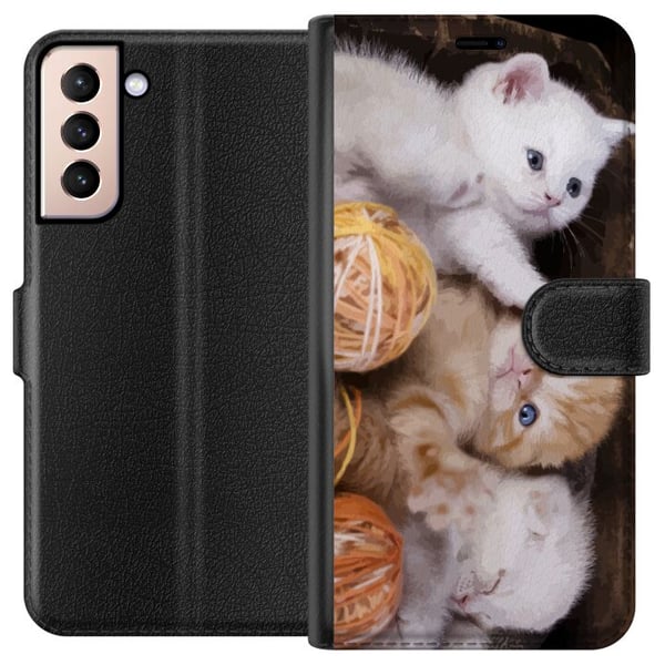 Kompatibelt Lommeboketui til Samsung Galaxy S21 Katter Kompatibelt Lommeboketui til Samsung Galaxy S21 Katter