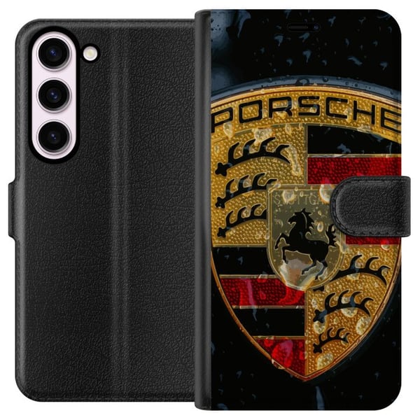 Kompatibel Tegnebogsetui til Samsung Galaxy S23 Porschevåbenskjold plakat luksusbil emblem sportsvogn logo Stuttgart klassisk retrodesign bilmærke ku Kompatibel Tegnebogsetui til Samsung Galaxy S23 Porschevåbenskjold plakat luksusbil emblem sportsvogn logo Stuttgart klassisk retrodesign bilmærke ku