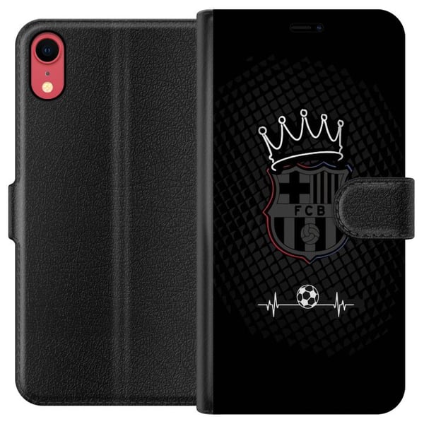 Kompatibelt Lommeboketui til Apple iPhone XR FC Barcelona Emblem Fotboll Motiv Blå Röd Klubblogo