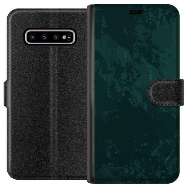Kompatibel Tegnebogsetui til Samsung Galaxy S10+ Emerald Echo
