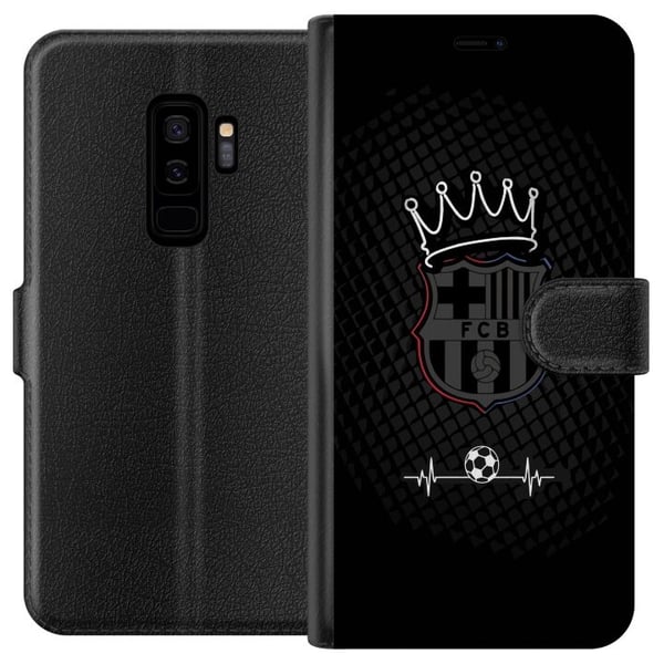 Kompatibelt Plånboksfodral till Samsung Galaxy S9+ FC Barcelona Emblem Fotboll Motiv Blå Röd Klubblogo Kompatibelt Plånboksfodral till Samsung Galaxy S9+ FC Barcelona Emblem Fotboll Motiv Blå Röd Klubblogo