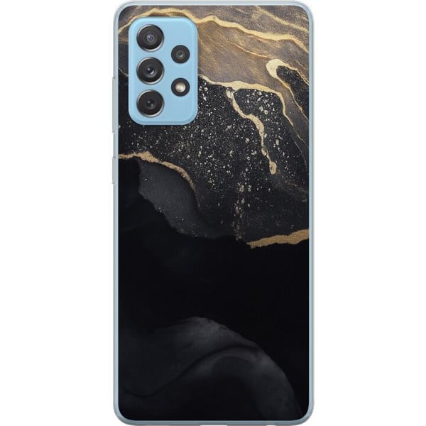 Kompatibel Mobilcover til Samsung Galaxy A52 5G Sort guld abstrakt