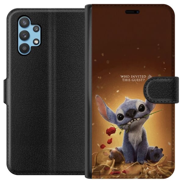 Kompatibelt Plånboksfodral till Samsung Galaxy A32 5G Stitch | Gäst Kompatibelt Plånboksfodral till Samsung Galaxy A32 5G Stitch | Gäst