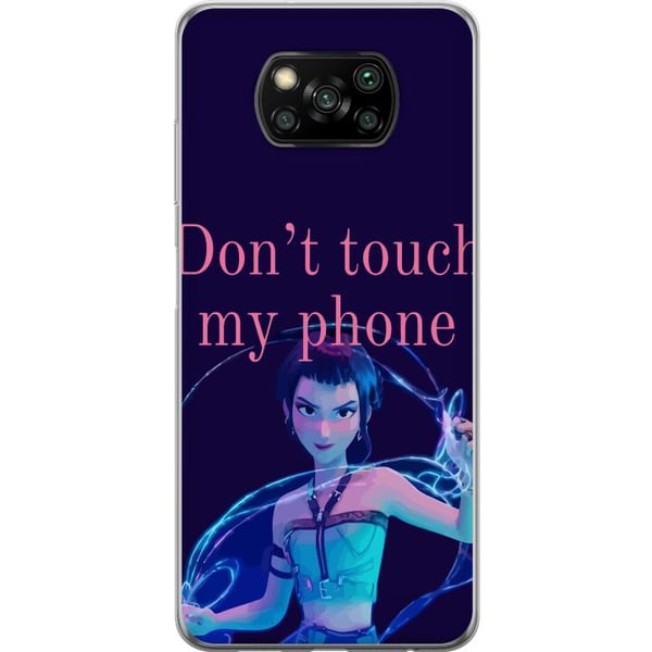 Kompatibel Mobilcover til Xiaomi Poco X3 NFC K-pop Rør ikke min telefon – Sjov illustration med animeret karakter
