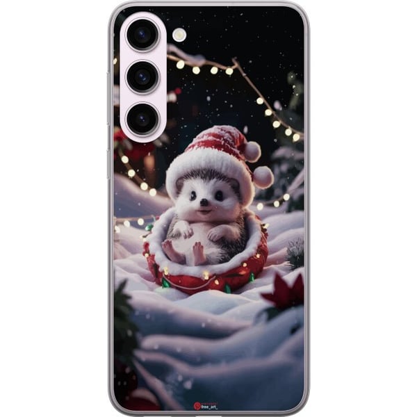 Yhteensopiva Puhelinkuori Samsung Galaxy S23+ Jouluinen siili söpö talvi kodikkaat valot joulupukin hattu siili söpö joulu ihastuttava loma juliste