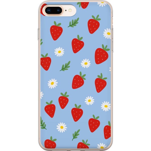 Yhteensopiva Puhelinkuori Apple iPhone 8 Plus mansikat mansikat kuvio kesä kukat päivänkakkara ruotsalainen juhannus retro painatus marjasuunnittelu Yhteensopiva Puhelinkuori Apple iPhone 8 Plus mansikat mansikat kuvio kesä kukat päivänkakkara ruotsalainen juhannus retro painatus marjasuunnittelu