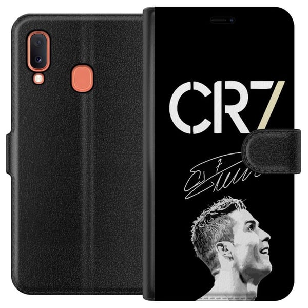 Kompatibelt Plånboksfodral till Samsung Galaxy A20e CR7 Ronaldo Kompatibelt Plånboksfodral till Samsung Galaxy A20e CR7 Ronaldo