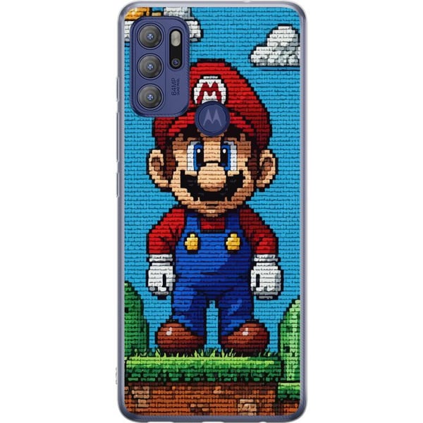 Kompatibel Mobilcover til Motorola Moto G60S Nintendo Super Mario plakat retro gaming 8bit pixelkunst spil klassisk spilhelt vægmaleri design figur