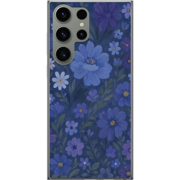 Kompatibel Mobilcover til Samsung Galaxy S23 Ultra Midnatsblomster i en dybblå drømmende sommeraften Kompatibel Mobilcover til Samsung Galaxy S23 Ultra Midnatsblomster i en dybblå drømmende sommeraften