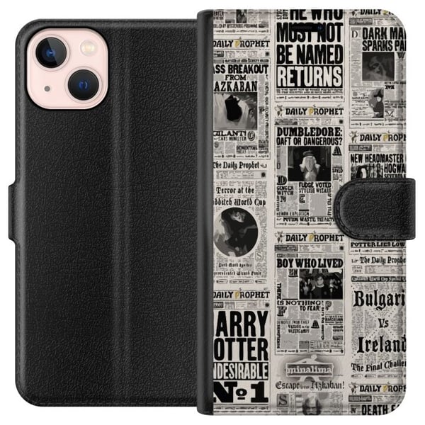 Kompatibelt Lommeboketui til Apple iPhone 13 mini Harry Potter Tidsskrift Kompatibelt Lommeboketui til Apple iPhone 13 mini Harry Potter Tidsskrift