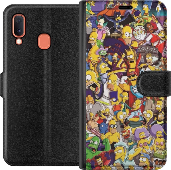 Kompatibelt Lommeboketui til Samsung Galaxy A20e Simpsons