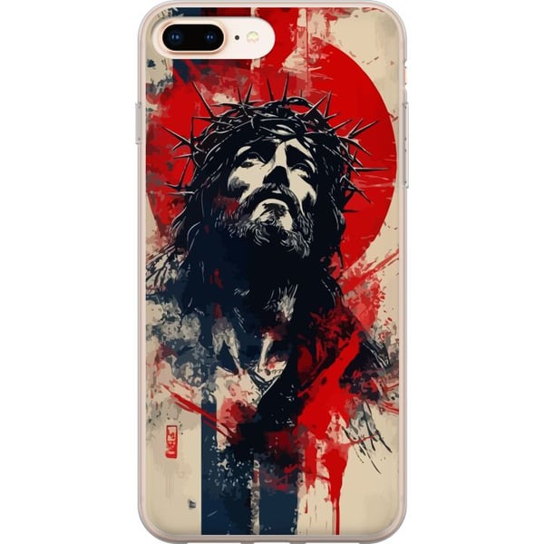 Yhteensopiva Puhelinkuori Apple iPhone 8 Plus Jeesus ristillä - kristillinen aihe vahvalla symboliikalla uskosta ja toivosta Yhteensopiva Puhelinkuori Apple iPhone 8 Plus Jeesus ristillä - kristillinen aihe vahvalla symboliikalla uskosta ja toivosta