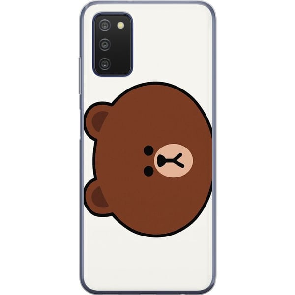 Kompatibel Mobilcover til Samsung Galaxy A03s line friends brown