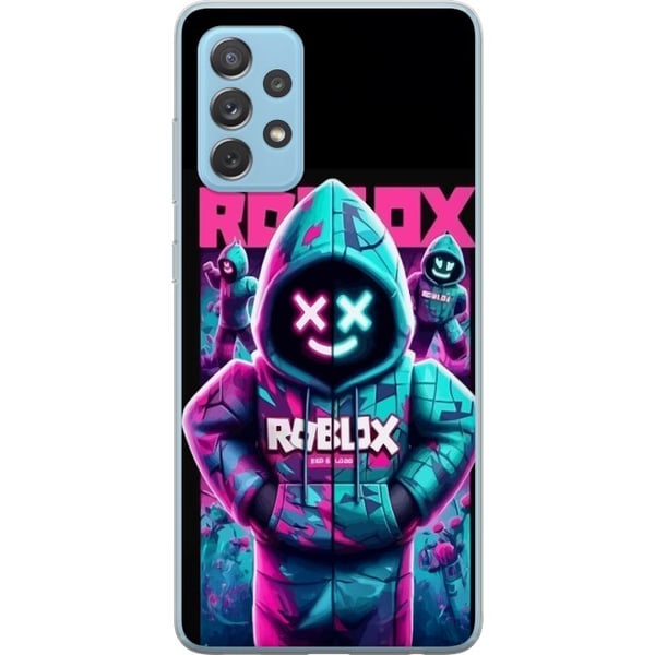 Kompatibelt Mobilskal till Samsung Galaxy A52 5G Roblox Hoodie Legend Mystisk Robloxfigur i blå hoodie med futuristiskt neonljus Kompatibelt Mobilskal till Samsung Galaxy A52 5G Roblox Hoodie Legend Mystisk Robloxfigur i blå hoodie med futuristiskt neonljus
