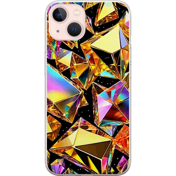 Kompatibel Mobilcover til Apple iPhone 13 3D Guld Kompatibel Mobilcover til Apple iPhone 13 3D Guld