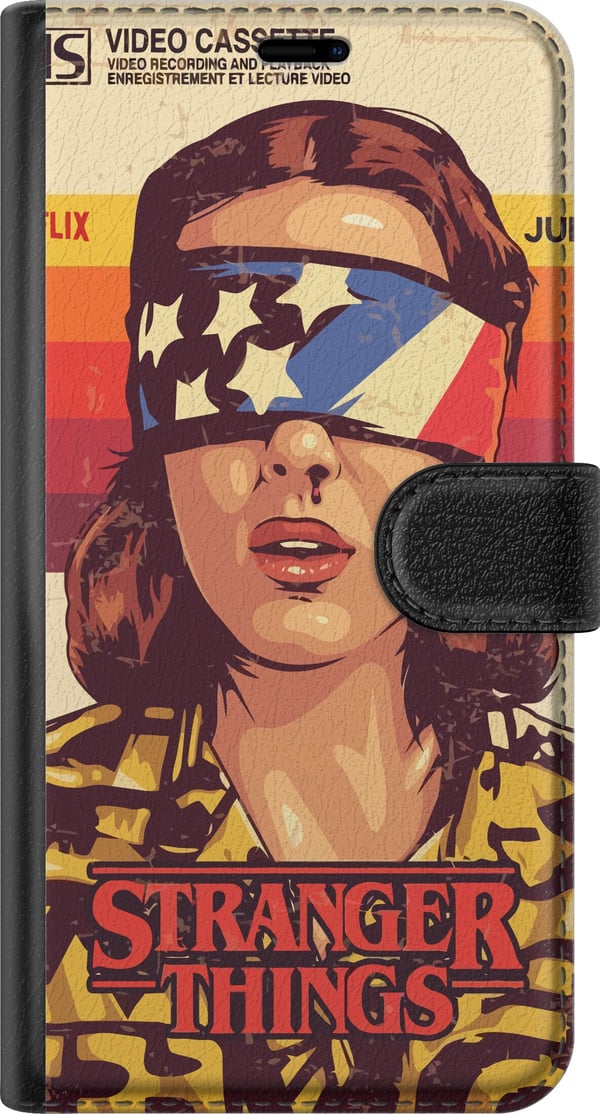 Kompatibel Tegnebogsetui til Apple iPhone 14 Plus Stranger Things VHS