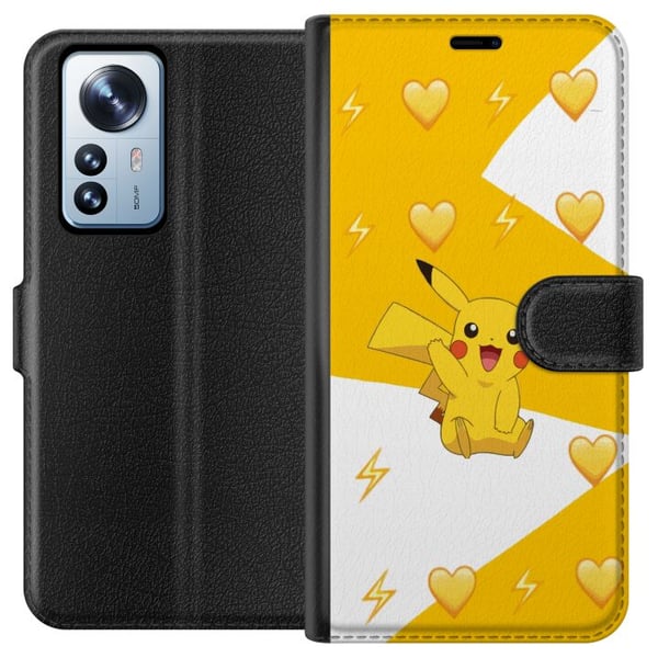Kompatibel Tegnebogsetui til Xiaomi 12 Pro Pikachu Pokémon Gaming Figur Spelmotiv Populär Ikon