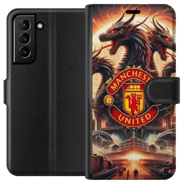 Kompatibel Tegnebogsetui til Samsung Galaxy S21+ 5G Manchester United Kompatibel Tegnebogsetui til Samsung Galaxy S21+ 5G Manchester United